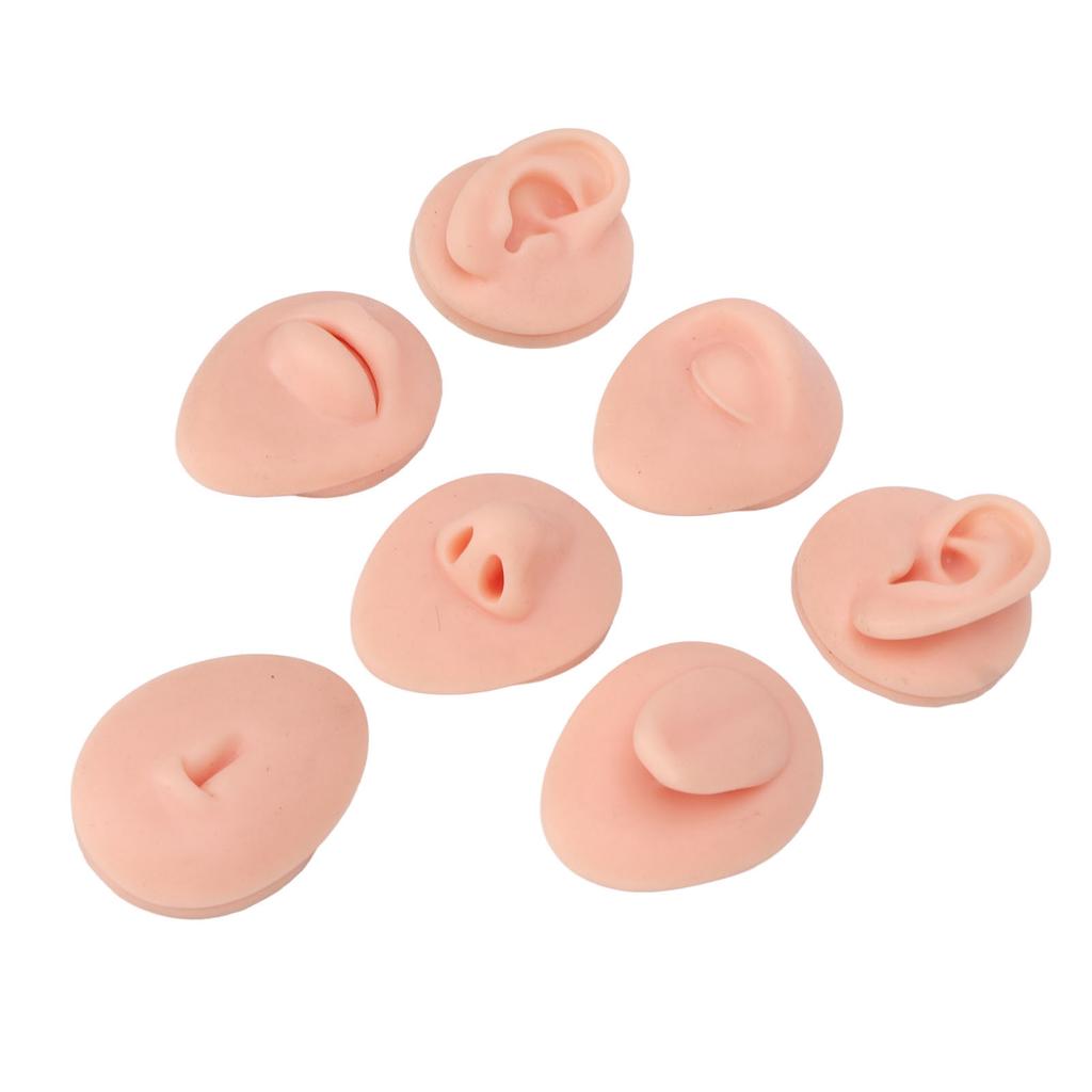 Modello di Simulazione in Silicone per Esercitazione Corporea, Modello in Silicone per Orecchio, Occhio, Naso, Bocca, Lingua e Ombelico per Principianti