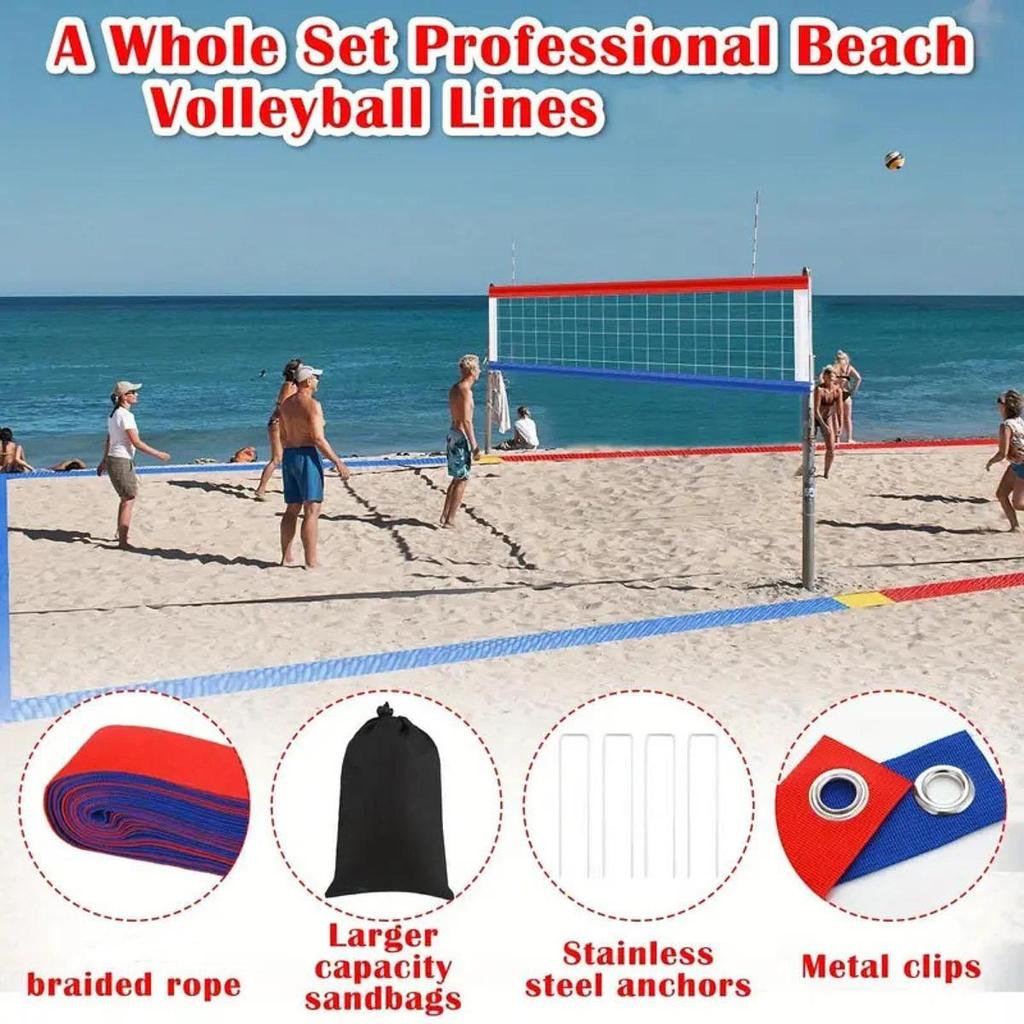 Weatherproof Beach Volleyball Court Lines for Sand
