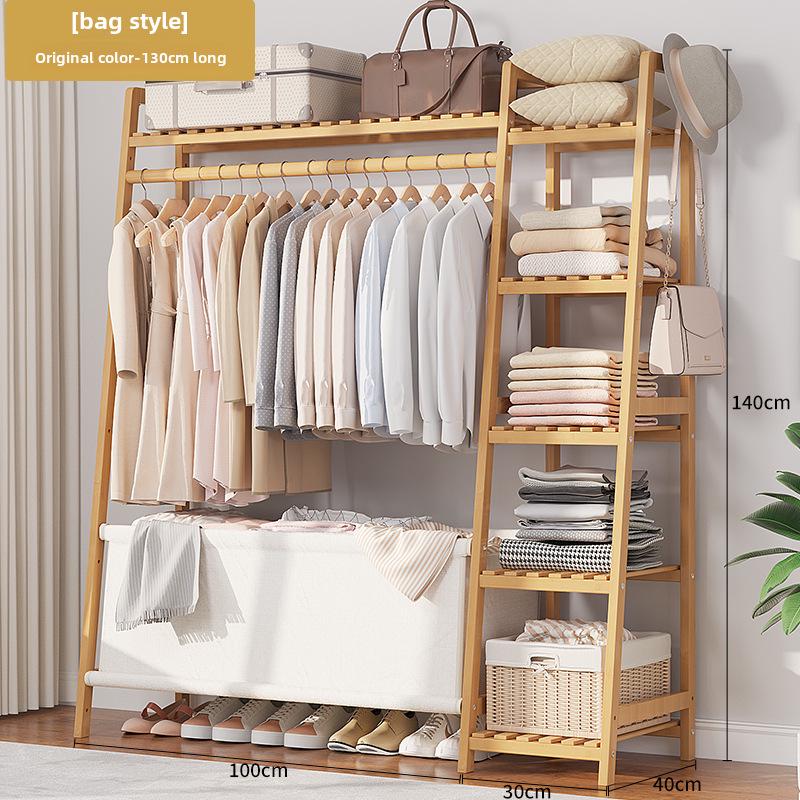 Freestanding Solid Wood Clothes Rack and Hanger