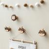 New Cartoon Walnut Wood Hook Beech Wooden Cute Animal Hook Wardrobe Hanger Children's Room Decora Hook Home Kitchen Accessories