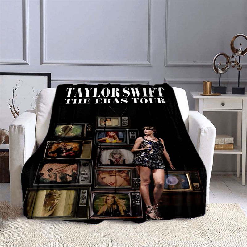 Coperta K-PopT- Taylor-S-Swift - Regalo per Fan - Adatta per Casa, Tempo Libero, Campeggio e Viaggio - Coperta Multifunzionale