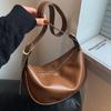 Bag Women's New Retro High-end Super Fire Ins Niche Dumpling Bag Versatile Soft Leather Shoulder Messenger Bag