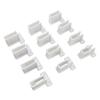 12 Pcs Wire Shelf End Bracket White Plastic Strong Load Bearing Closet Shelf Wall Bracket