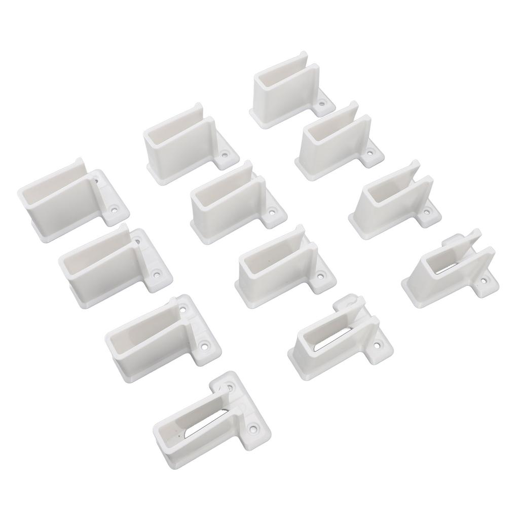12 Pcs Wire Shelf End Bracket White Plastic Strong Load Bearing Closet Shelf Wall Bracket