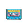 Cartoon Cassette Tape Brooch: Cute Heart-Geometric Drip Oil Alloy Badge for Backpack Decoration.