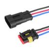 Kits 3 Pin Way 3-Line 3P Car Auto Wire Electrical Connector Plug with Wire AWG Marine