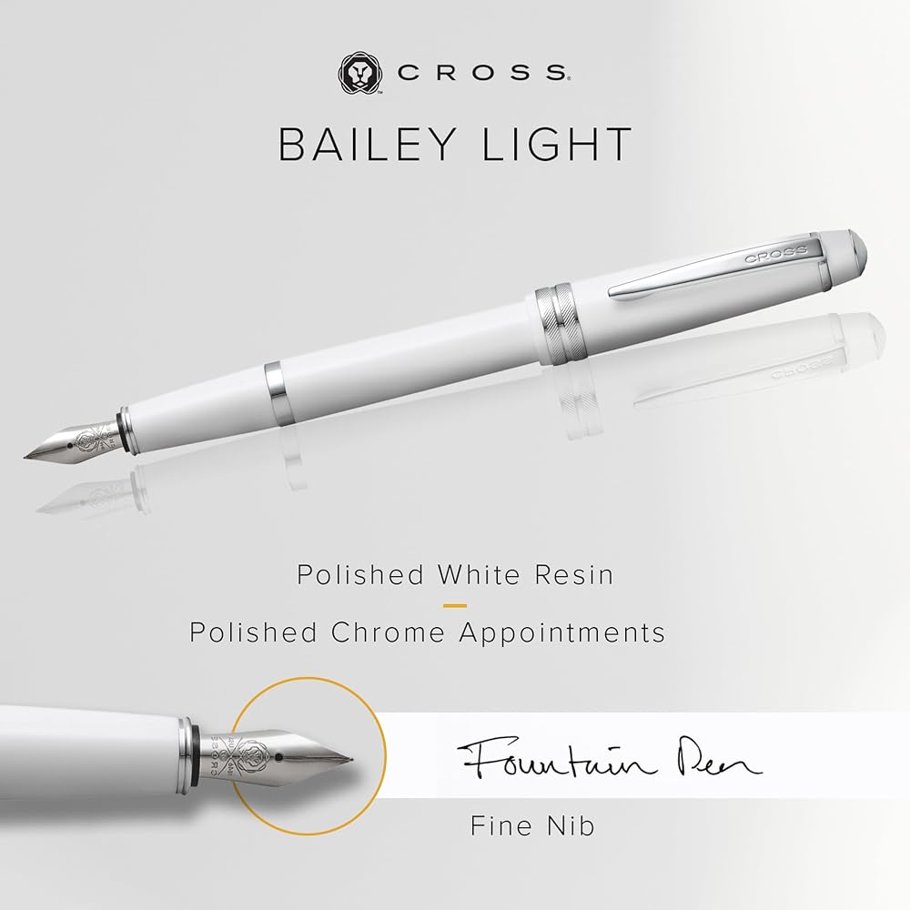 CROSS NAT0746-2FS Cross Bailey Light White Fountain Pen F