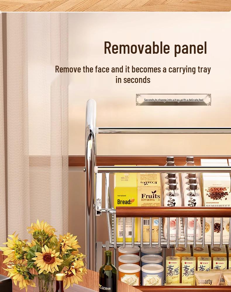 Chinese Style Multi-Layer Snack and Produce Trolley