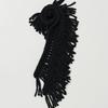 NOTHINGEVERYTHING HANDMADE FRINGE SCARF In BLACK