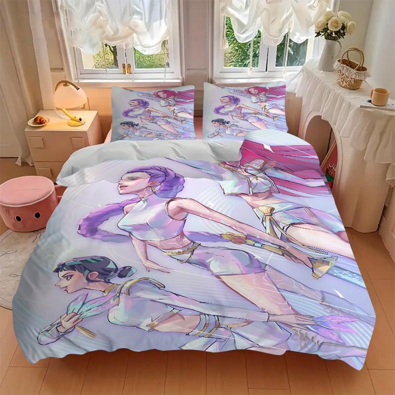 Fantasy Warrior Trio Print 3Pcs Bedding Setduvet Cover With 2 Bedropillowcase Home Birthday Gift
