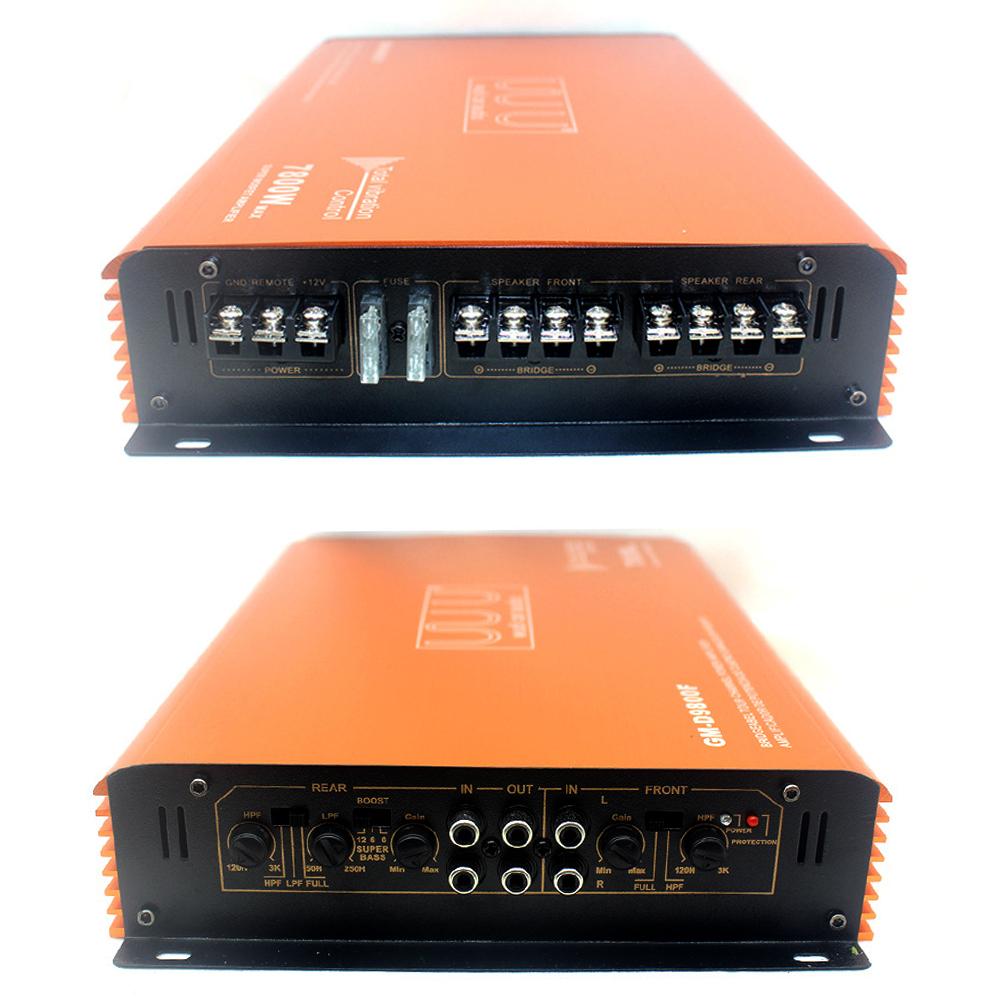 4-Channel Car Audio Amplifier 7800W HiFi Class-D Stereo Power Amplifier 4-Way High Power Amp.