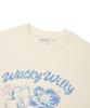 WACKY WILLY Women'S Big Lily Graphic Sweatshirt Cream