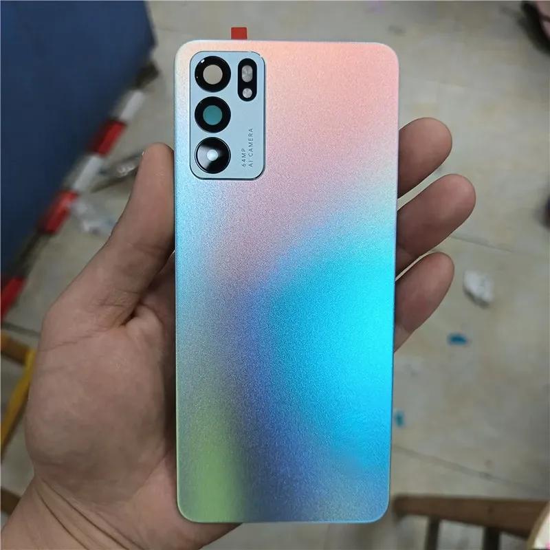 Per OPPO Reno 6 5G Cover Posteriore Batteria Per OPPO Reno 6 Cover Posteriore in Vetro Pannello Custodia Posteriore