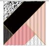 Black Grey Marble Shower Curtain Sets Gold Line Creative Geometric Bath Curtains Polyester Fabric Chic Bathroom Decor With Hooks