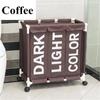 3-in-1 Large Foldable Cart Dirty Clothes Washing Hamper Wheeled Laundry Basket