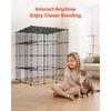VEVOR Cat Cage 4-Tier 104.1x104.1x139.7 cm DIY Cat Playpen Indoor Enclosure, Detachable Metal Wire Kennel Crate with 4 Doors
