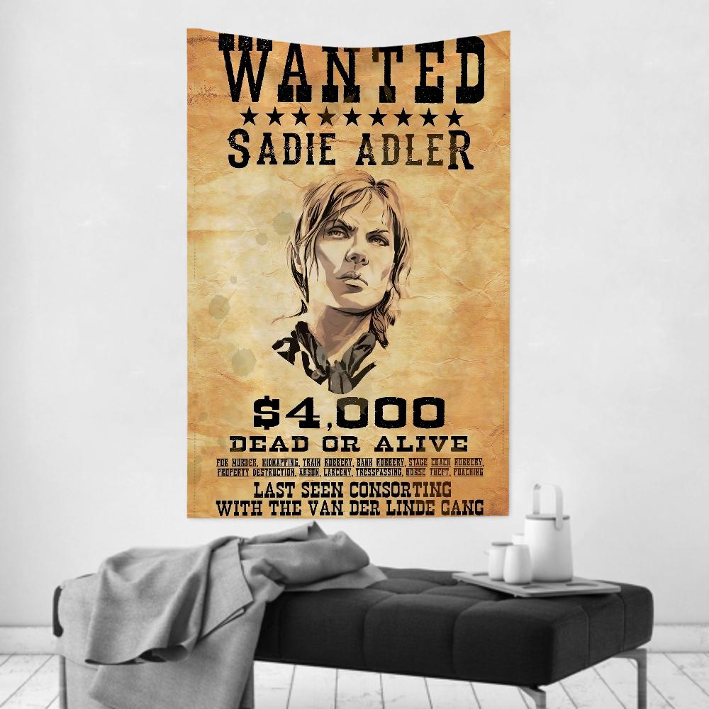 Rdr2 Sadie Adler Arazzo Decorazione Stanza Panno da Parete Sfondo Appeso per Feste Decorazione Stanza Stanza dei Bambini