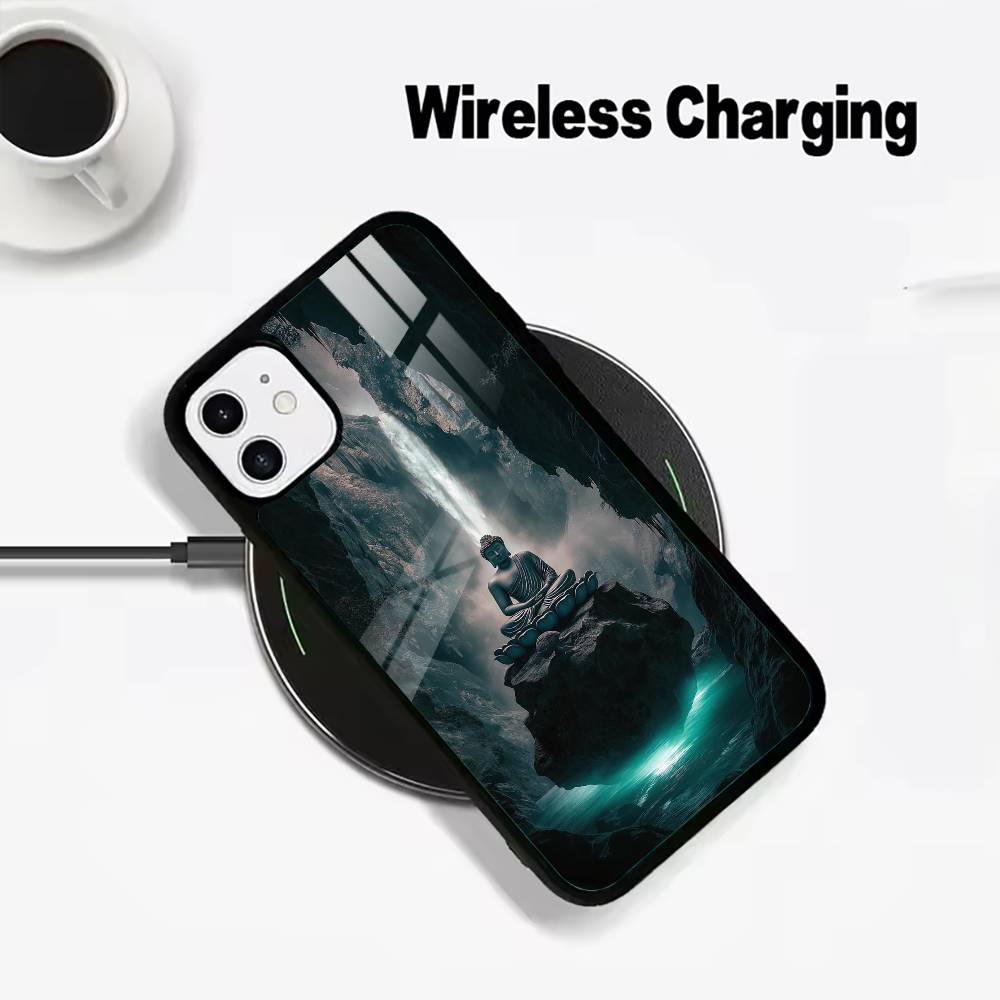 Shakyamuni Buddha Phone Case For IPhone17 16 15 14 13 12 11 Pro Max 16/15/14Plus Wireless Charger Cover Funda