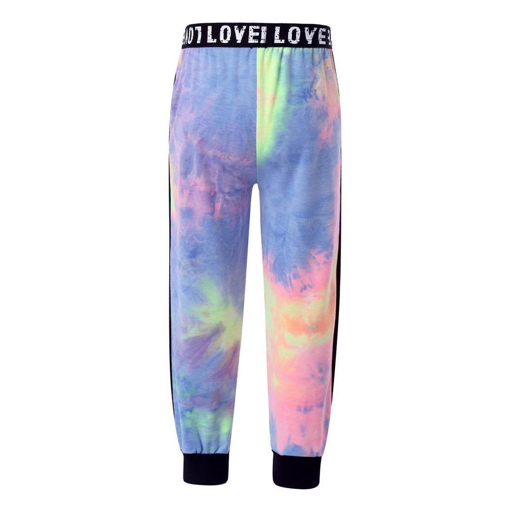 Tie Dye Outfits Long Sleeves Crop Tops 
