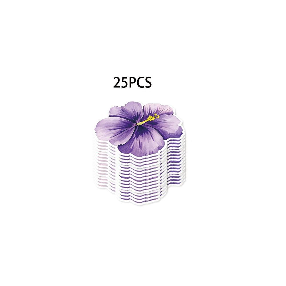 Disposable Disposable Paper Placemats Hawaiian Flower Shaped Tablemat Summer Party Decoration фиолетовый