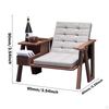 1/12 Dollhouse End Table Armchair Model Furniture Toy Living Room Set Photo Props Reading