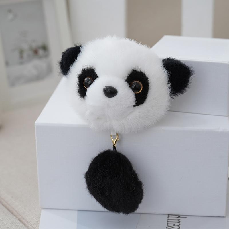 

Восхитительный черно-белый брелок-панда, милый плюшевый персонаж для личного использования