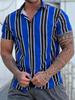 Summer Hawaiian Shirts 3d Printed Striped Sexy Men Women Clothing Men's Vocation Lapel Camisa Fashion Beach Short Sleeve  Blouse