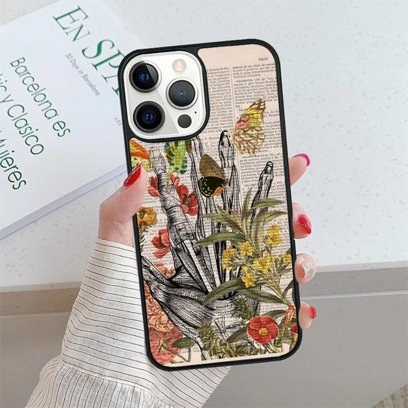 Vintage Anatomy Heart Brain Nurse Phone Case Cover For iPhone 17 Air 15 16 16e 14 13 Pro 12 11 Pro Max For Apple PLUS Fundas