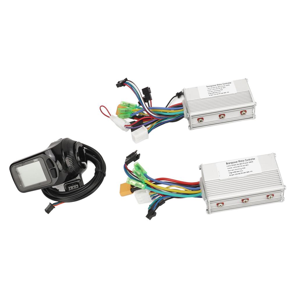 Elektrofahrrad Bürstenloser Controller Kit 24V 36V 48V 500W 25A Lithium Batterie Dual Drive Bürstenloser Motor Controller