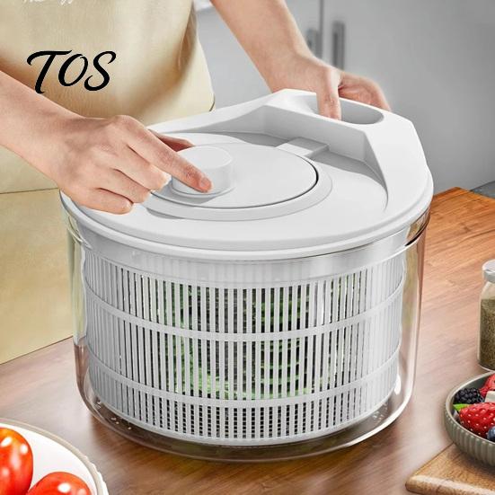 Compact Vegetable Strainer Manual Salad Spinner, Hand Crank Dryer with No Electricity Basket, Efficient Centrifugal Drainer for Lettuce And