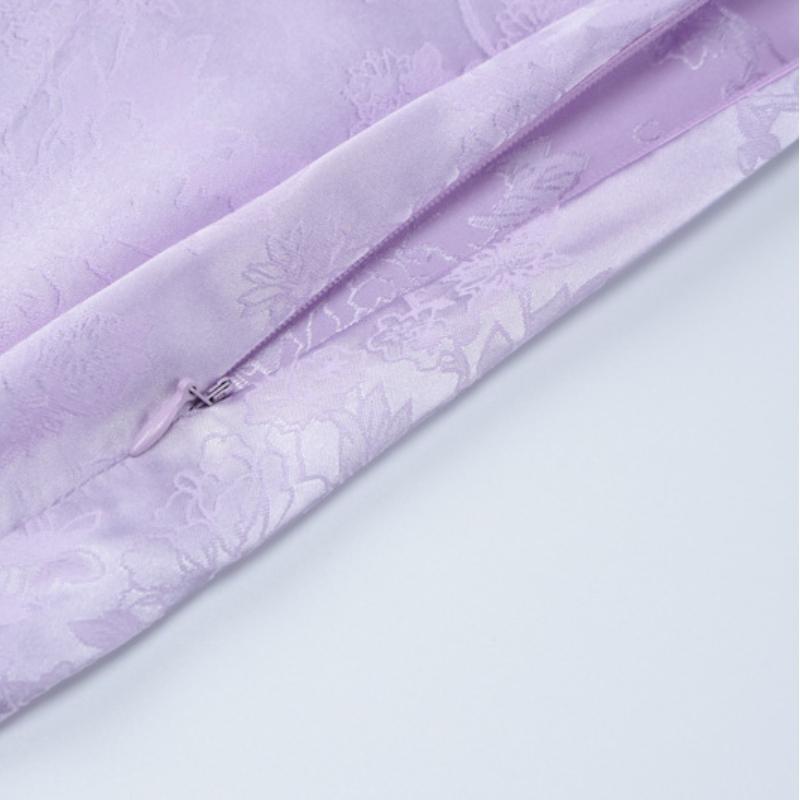 GMXIA Women's Summer Sexy Line-neck Style Satin Halter Dress