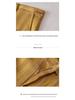 Men's Striped Double-Breasted Korean Style Golden Two-Piece Suit for Autumn and Winter