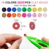 DIY Clay Beads Bracelet Making Kit Seed Beads Kit for Friendship Jewelry Making,Polymer Heishi Beads with Charms Gifts