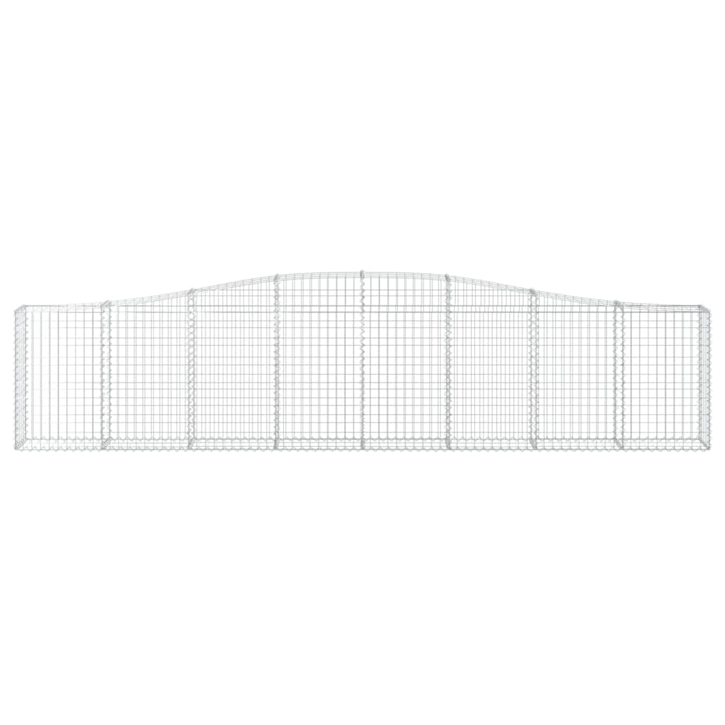 Vidaxl Kosze Gabionowe, 10 Szt, 400X30X80/100 Cm, Galwanizowane Żelazo