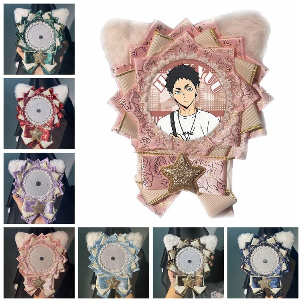 Lacework Cute Badge Holder Kawaii Badge Decoration Tray JK Anime Pins Display Base  Badge Organizer