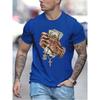 Hands Money Print, Men's T-shirt, Round Neck Short Sleeve Tops, Patterned T-shirt, Men's Summer Wear, Men's Clothing