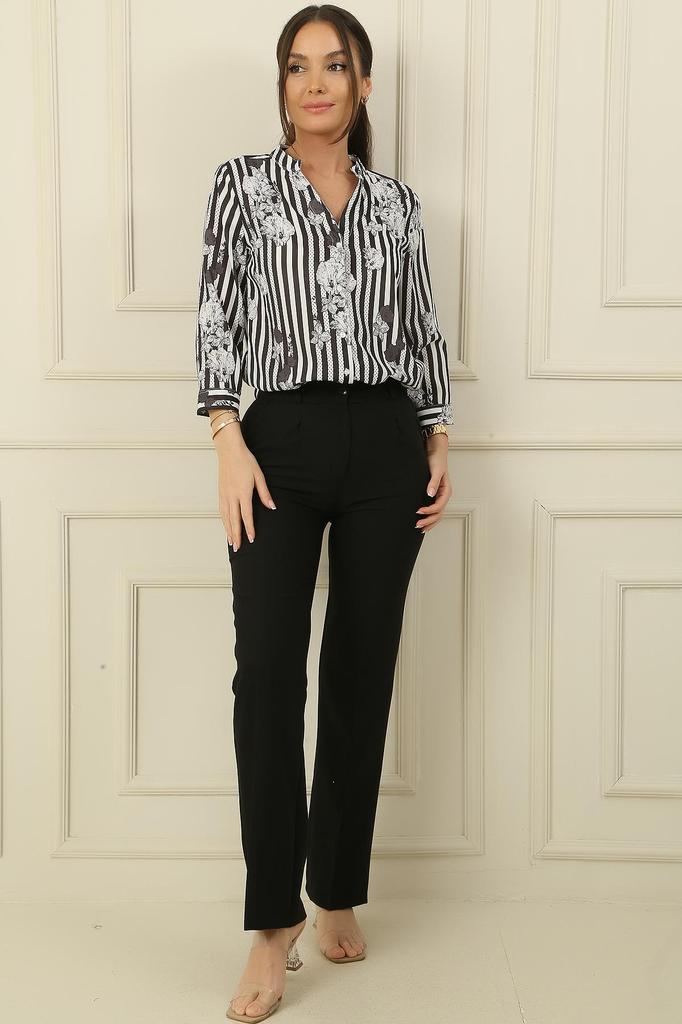 Side Pocket Pleated Front Palazzo Trousers