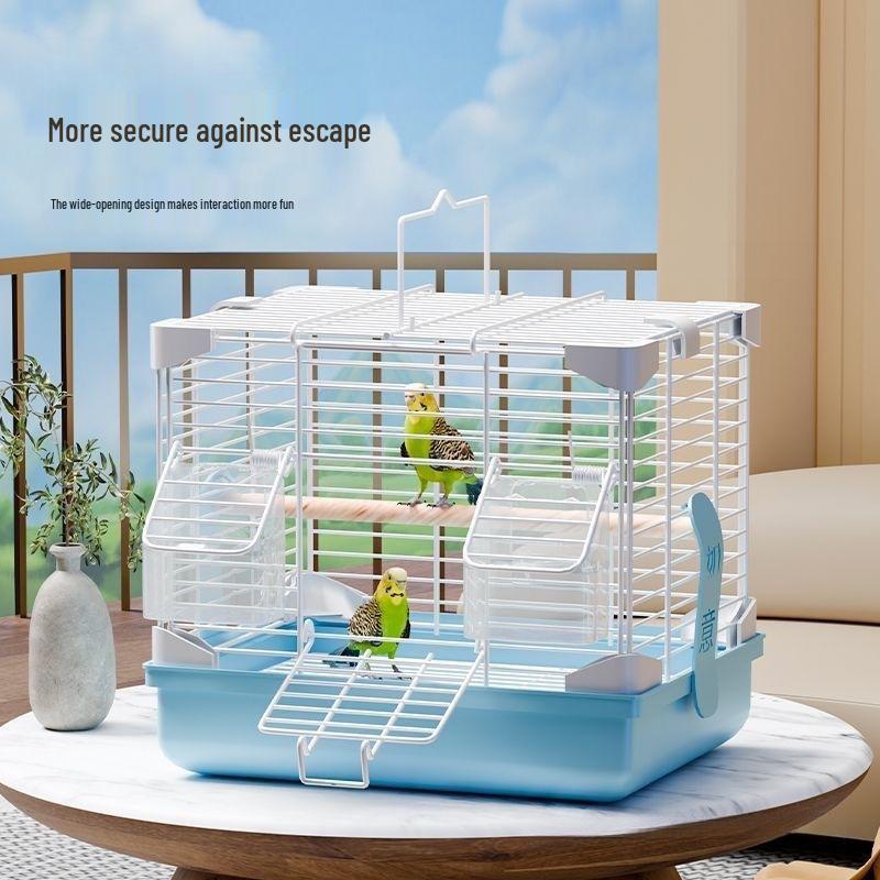 New Style Ornamental Metal Parrot Cage - Single Layer for Budgerigar, Cockatiel, Finch, and Tiger-skin Birds