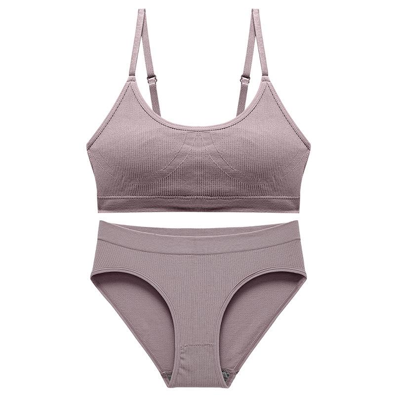 Drahtloses Push-up-Camisole-BH-Set für Damen: Nahtlose, gepolsterte, bequeme Nachtwäsche zum Schlafen, Schöner Rücken, Große Größen, Teenager