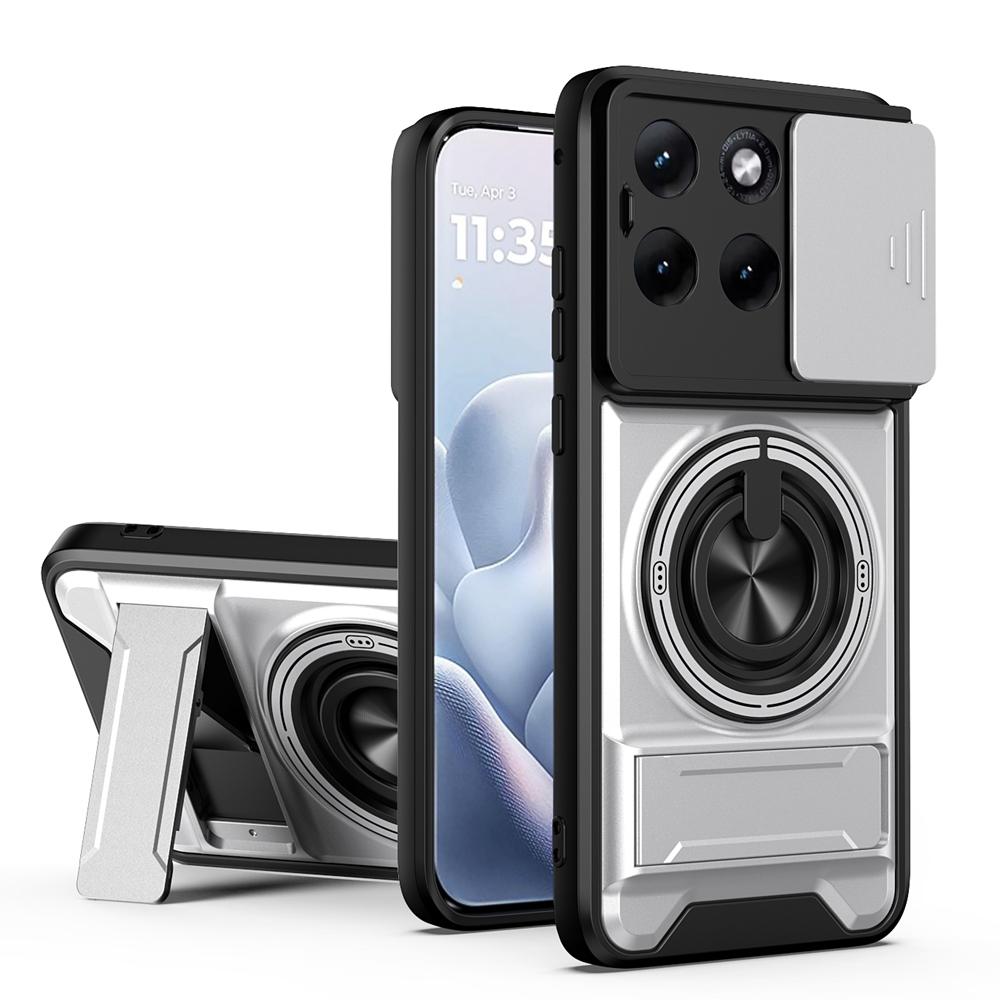 Lyxigt Pansar PC+TPU Magnetisk Ringfäste Fodral för MOTO Edge 70 Ultra Fusion+ G77 G67 G17 G86/56/85/75/55/35/05 Skjutbart Linsskydd