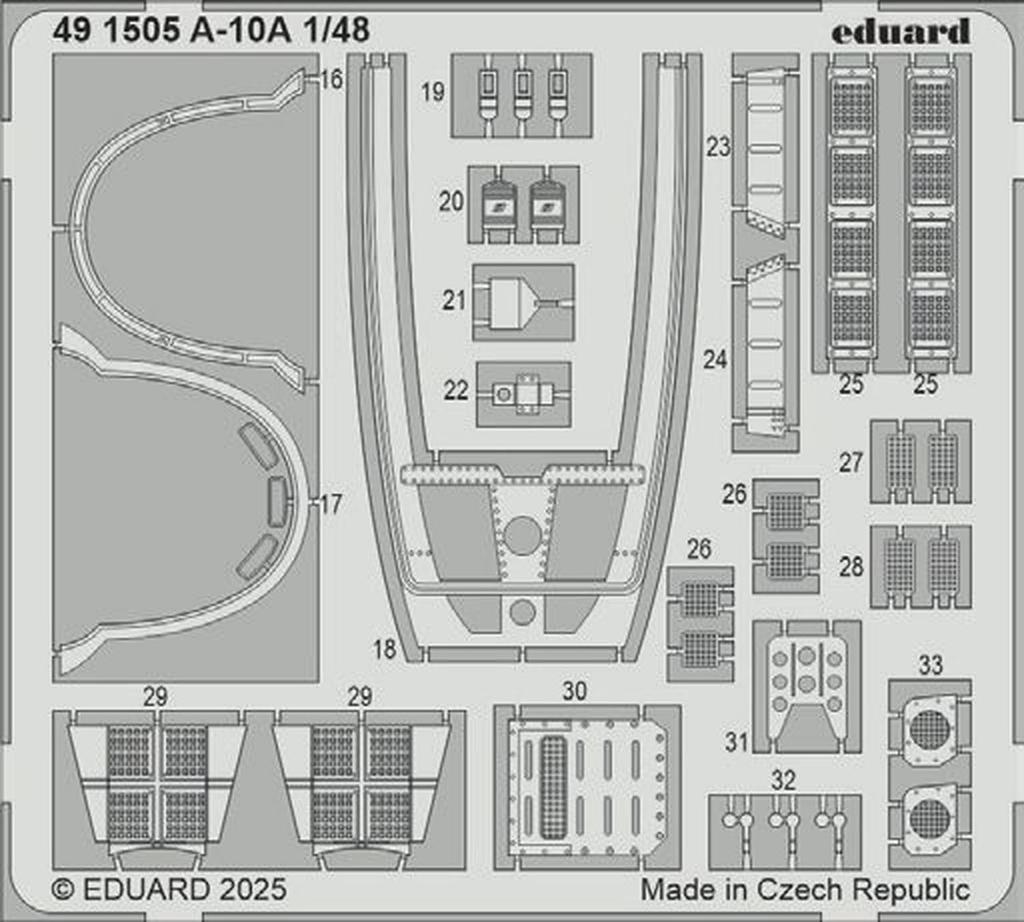 Eduard 1/48 Big Ed A-10A Parts Set (for Great Wall) Plastic Model Kit Parts EDUBIG49447 (Airplane)