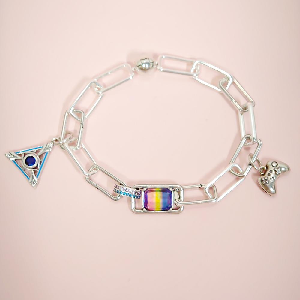 925 Silver Bracelet Fit Charm DIY Jewelry For Women Elegant Fashion Bracelet Daily Wear Handmade Charms Jewelry Making
