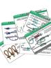 12-Sided Fishing Knot Guide Card with Mini Carabiner