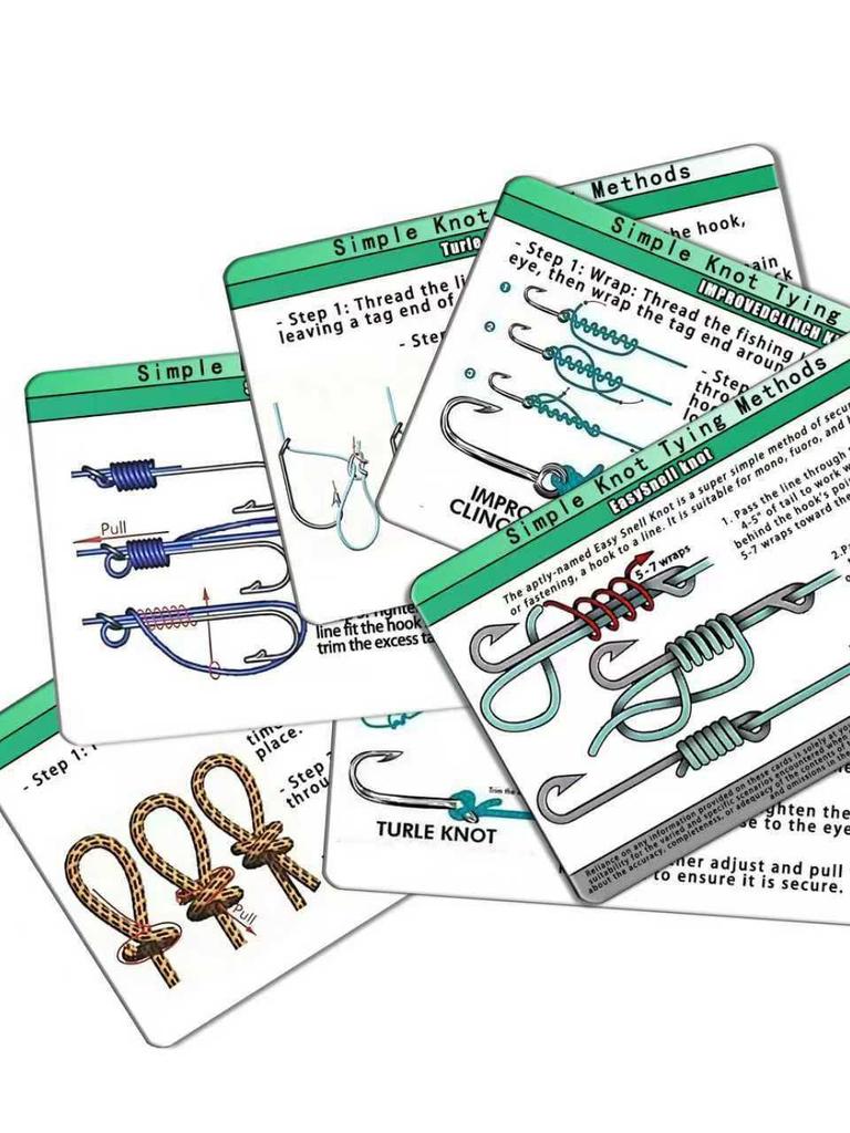 12-Sided Fishing Knot Card with Mini Carabiner