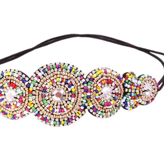 Beautiful Elastic Headband Exquisite Craftsmanship Headpiece Bohemian Rhinestone Beaded Women Headband Hair Accessories