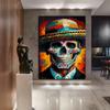 Colorful Skull Canvas Painting Abstract Posters and Prints Funny Wall Painting Pictures for Bedroom Living Room Home Decoration