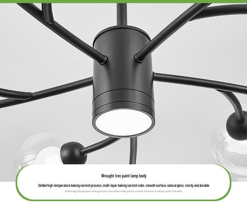 2025 Nordic Minimalist Chandelier: Modern Molecule Design for Living Room, Bedroom & Restaurant