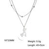 Cazador Dog Cat Four Leaf Clover Pendant Necklace for Women Stainless Steel Compass Angel Choker Double Chain Neck Jewelry 2026