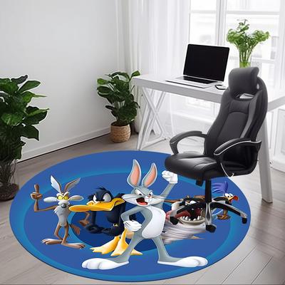 1pc Bugs Bunny Looney Tunes Office Round Area Rug, Bedroom Living Room Home Decor, Room Deco, Offic A1016112