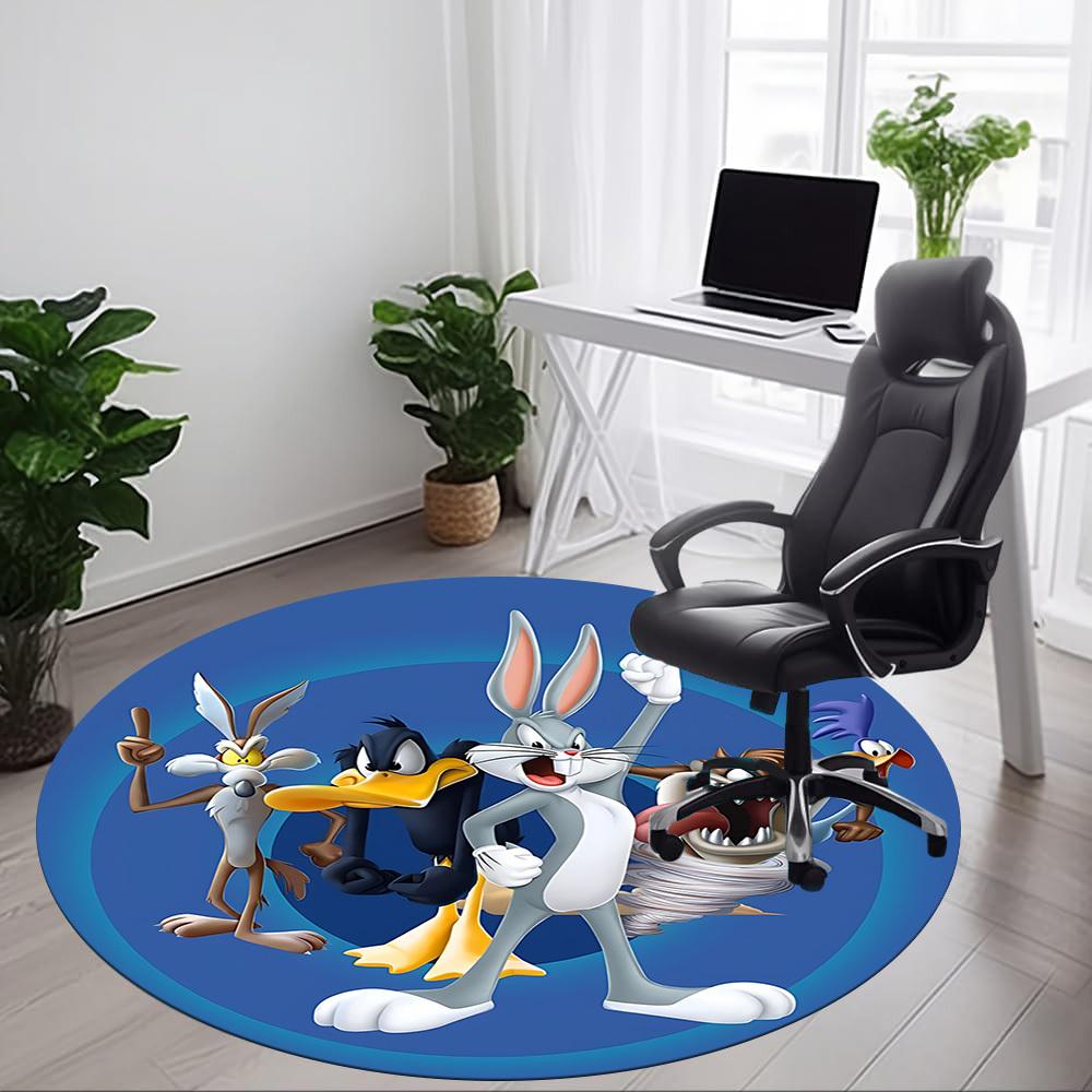 1pc Bugs Bunny Looney Tunes Office Round Area Rug, Bedroom Living Room Home Decor, Room Deco, Offic A1016112
